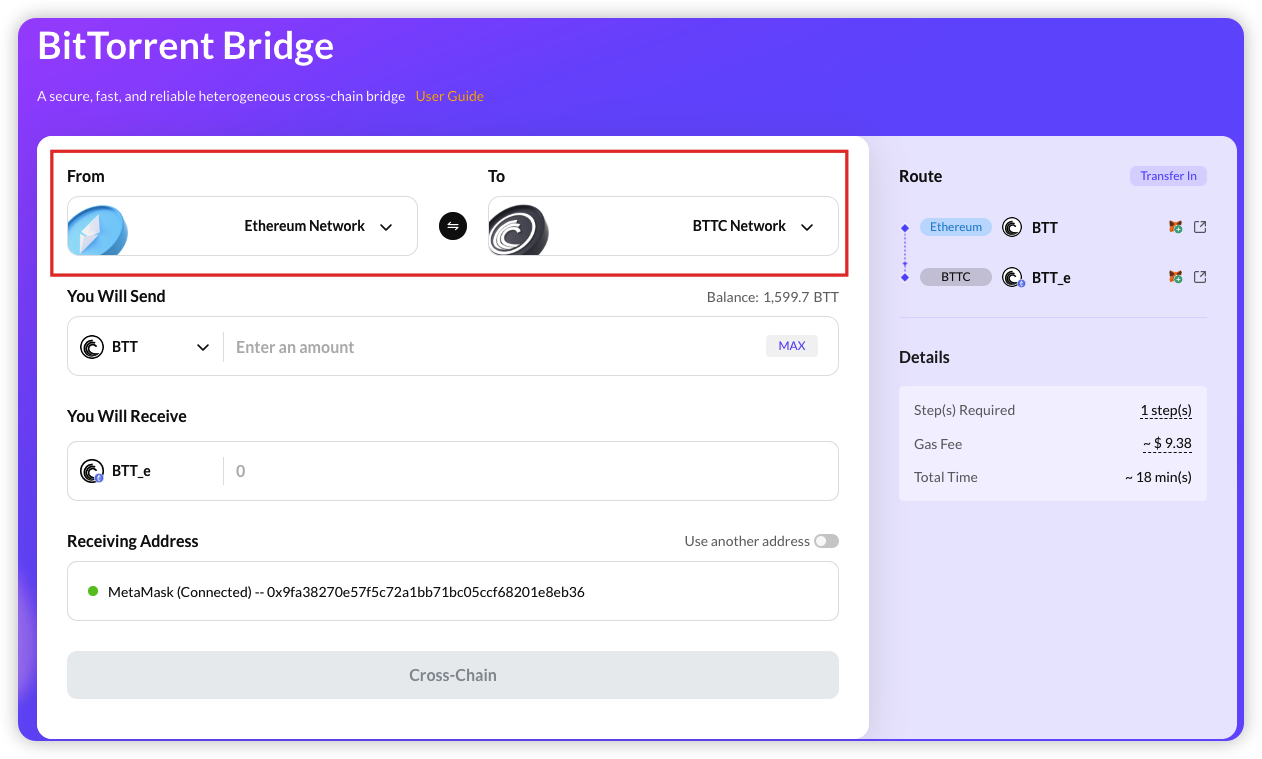 How to transfer assets from Ethereum or BNB Chain to BTTC? – BTTC
