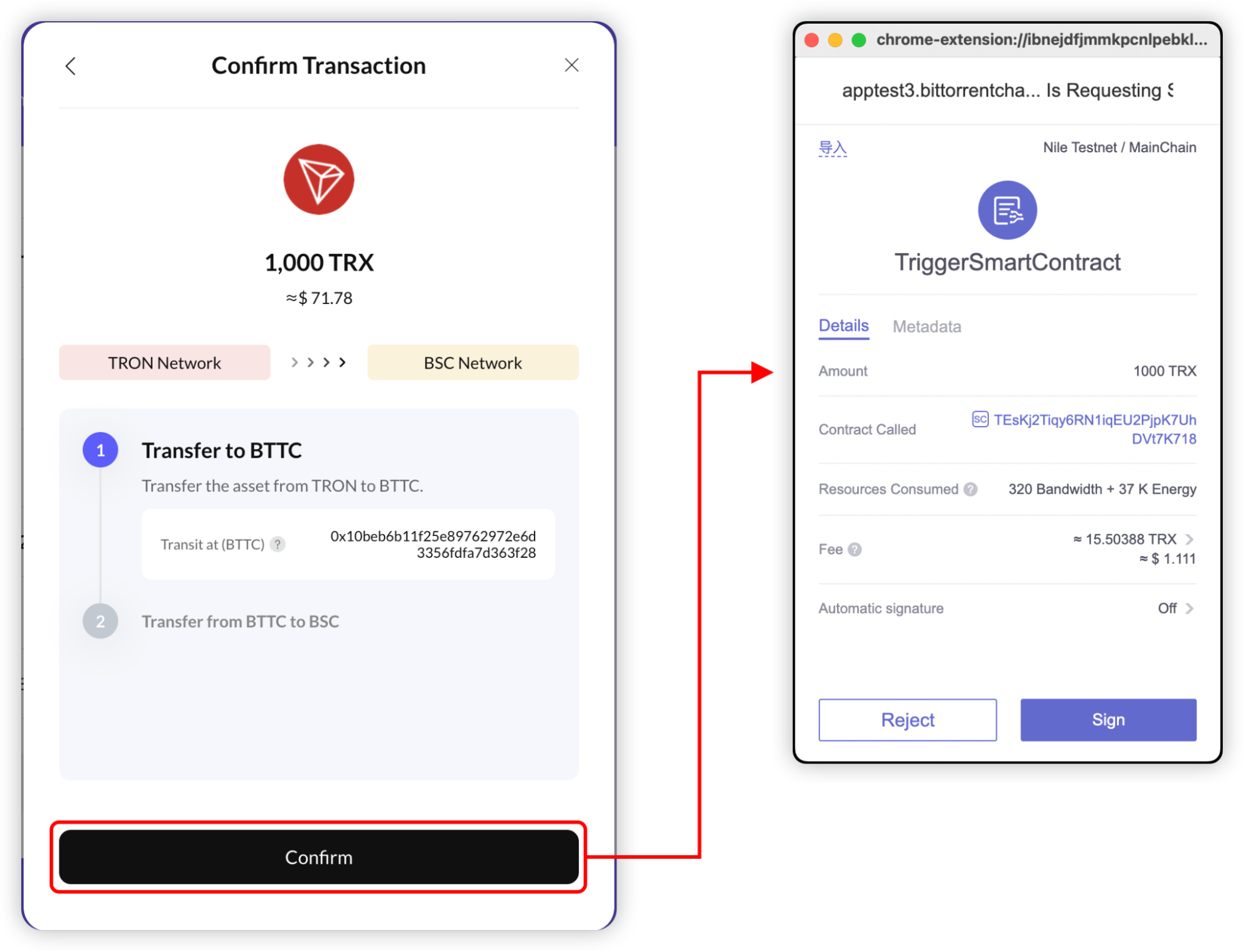 How to transfer assets between TRON, Ethereum, and BNB Chain? – BTTC